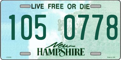 NH license plate 1050778