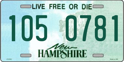 NH license plate 1050781