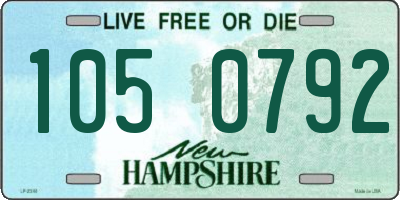 NH license plate 1050792