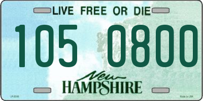 NH license plate 1050800