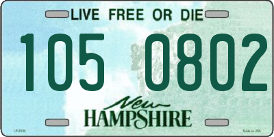 NH license plate 1050802
