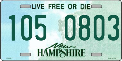 NH license plate 1050803