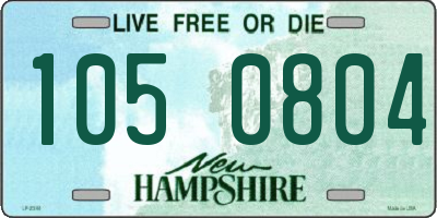 NH license plate 1050804