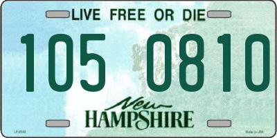 NH license plate 1050810
