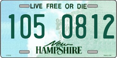 NH license plate 1050812