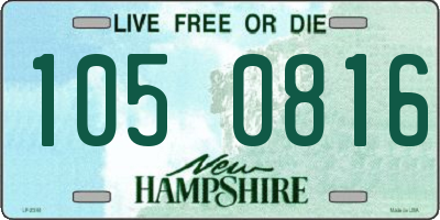 NH license plate 1050816