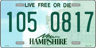 NH license plate 1050817