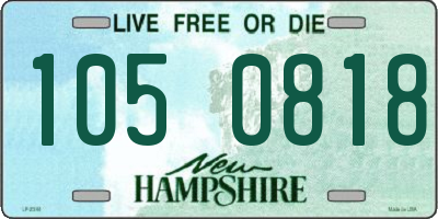 NH license plate 1050818