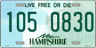 NH license plate 1050830