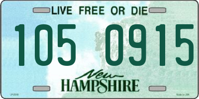 NH license plate 1050915