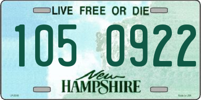 NH license plate 1050922