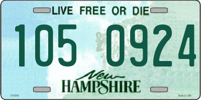 NH license plate 1050924