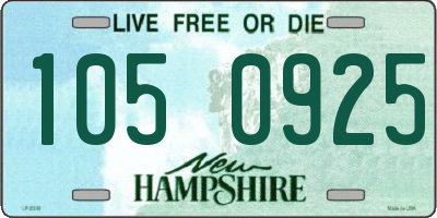 NH license plate 1050925