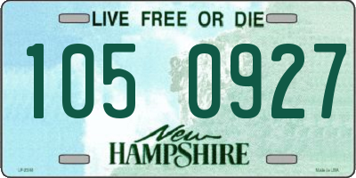NH license plate 1050927