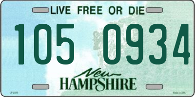 NH license plate 1050934