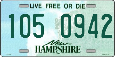 NH license plate 1050942