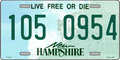 NH license plate 1050954