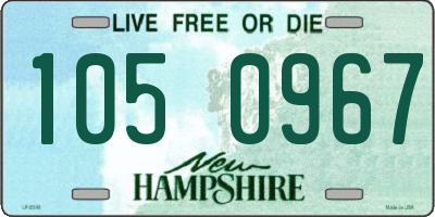 NH license plate 1050967