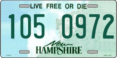NH license plate 1050972