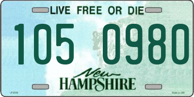 NH license plate 1050980