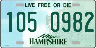 NH license plate 1050982