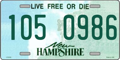 NH license plate 1050986