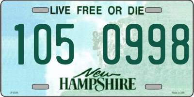 NH license plate 1050998
