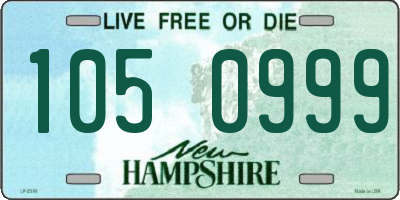 NH license plate 1050999