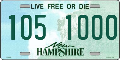 NH license plate 1051000