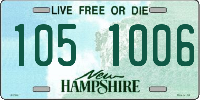 NH license plate 1051006