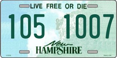NH license plate 1051007
