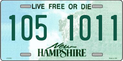 NH license plate 1051011