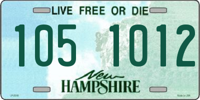 NH license plate 1051012