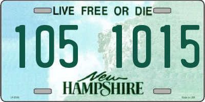 NH license plate 1051015