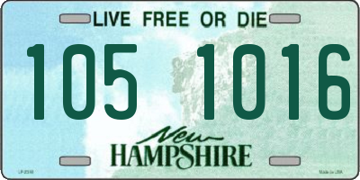 NH license plate 1051016