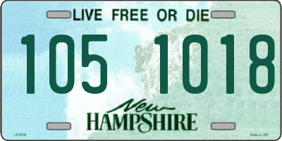 NH license plate 1051018