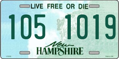 NH license plate 1051019