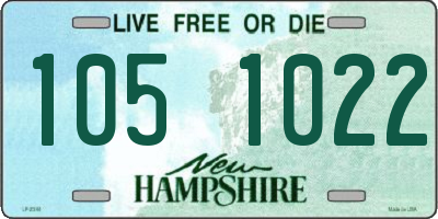 NH license plate 1051022