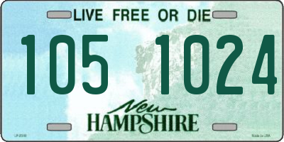 NH license plate 1051024