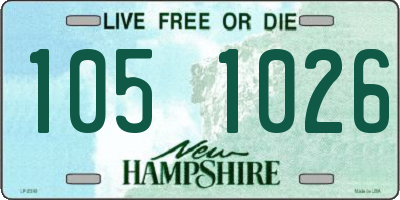NH license plate 1051026