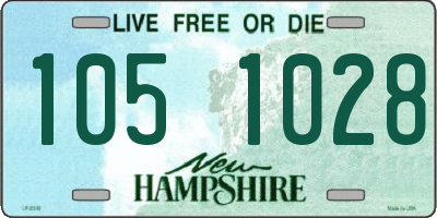 NH license plate 1051028
