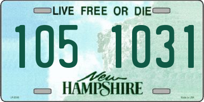 NH license plate 1051031