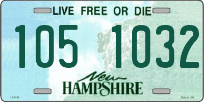 NH license plate 1051032