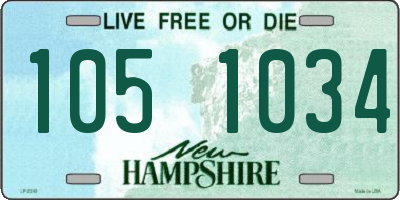 NH license plate 1051034