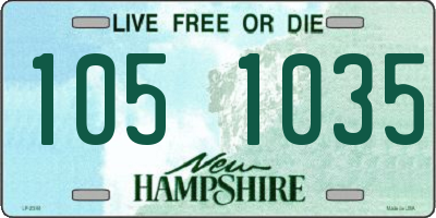 NH license plate 1051035