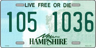 NH license plate 1051036