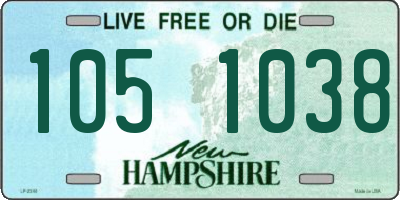 NH license plate 1051038