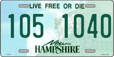 NH license plate 1051040