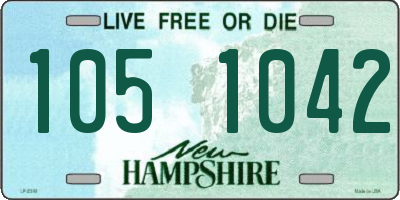 NH license plate 1051042