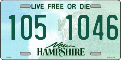 NH license plate 1051046